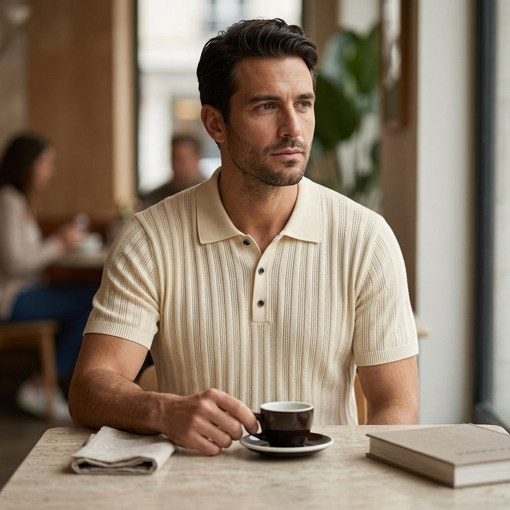 The Como Ribbed Knit Polo — Allocation No. 108
