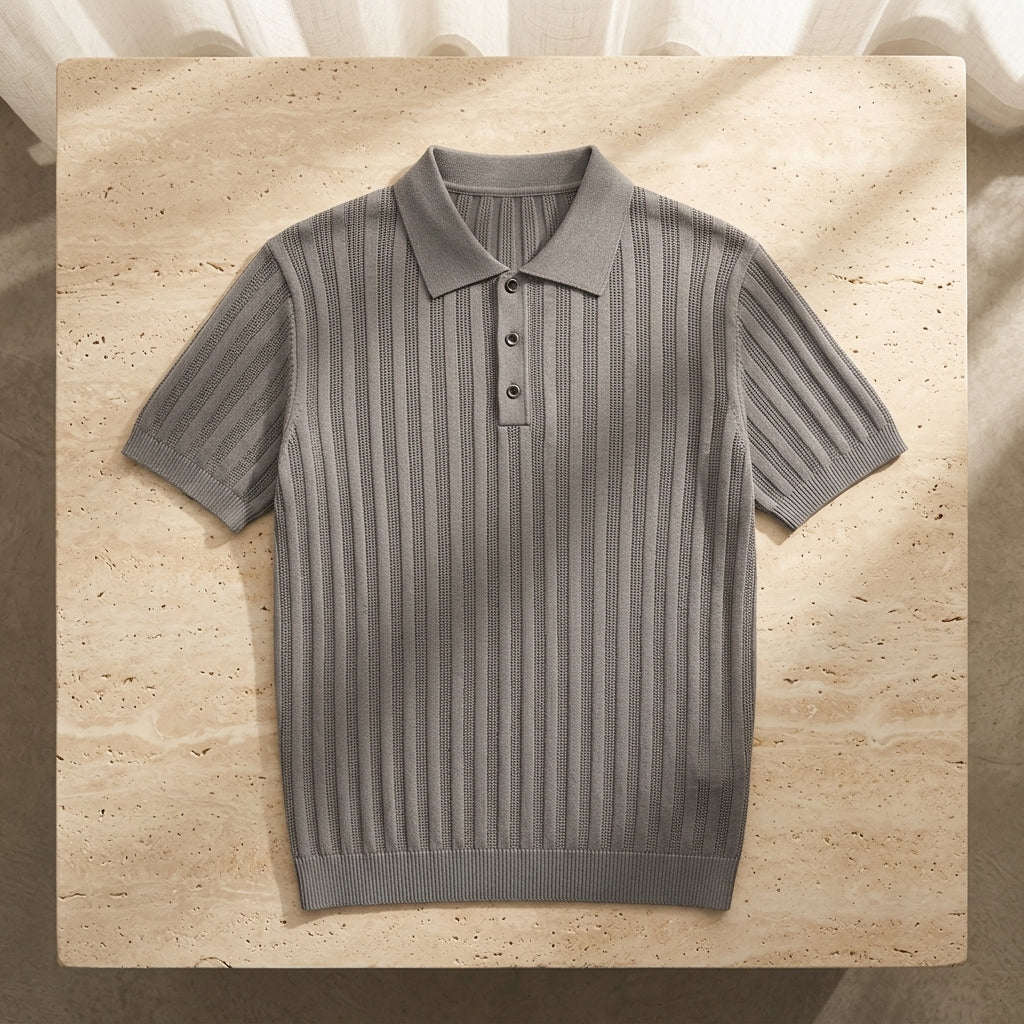 The Como Ribbed Knit Polo — Allocation No. 108