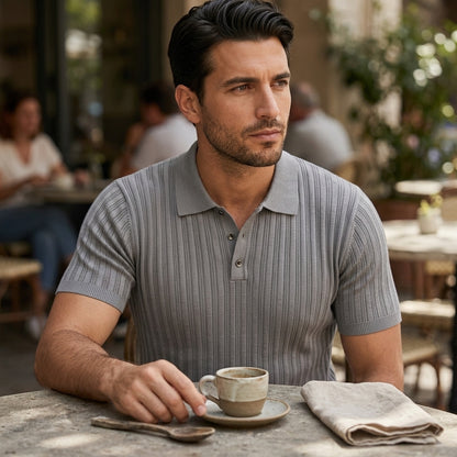 The Como Ribbed Knit Polo — Allocation No. 108