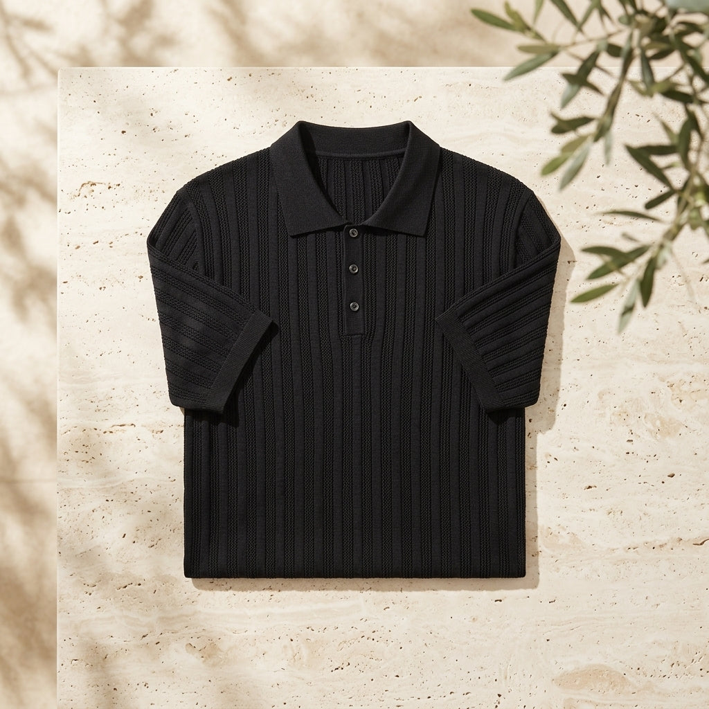 The Como Ribbed Knit Polo — Allocation No. 108